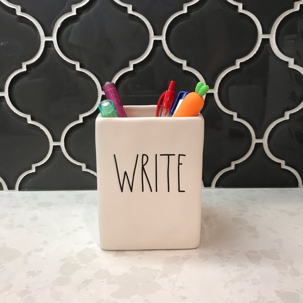 Rae Dunn WRITE Pencil Holder - Picture 2 of 3